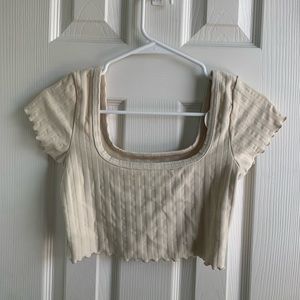 Offline by Aerie Cream Crop Top Size Extra Small New with Tags